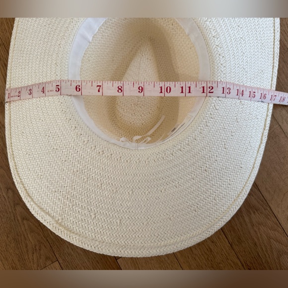 Treasure & Bond Straw Wide brim Western Beach Hat Cream Brown - Picture 8 of 8
